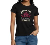 Spreadshirt J'Peux Pas Je suis Une Princesse T-Shirt Femme, M, Noir