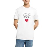 Spreadshirt J'Peux Pas Je Vais Être Papa Grossesse Bientôt Papa T-Shirt Premium Homme, L, Blanc