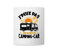 Spreadshirt J'Peux Pas J'Me Barre En Camping-Car Mug Blanc, taille unique, blanc