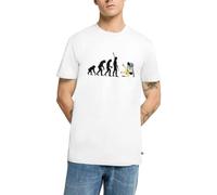 Spreadshirt Judo Évolution du Singe Au Judoka Art Martial T Shirt Homme Premium, L, Blanc