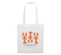 Spreadshirt La Dolce Vita Trio De Homards Italien Vibes Tote Bag, taille unique, blanc