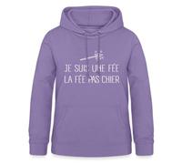 Spreadshirt La fée Pas Chier Sweat À Capuche Femme, XXL, Lavande