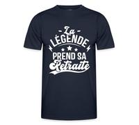 Spreadshirt La Légende Prend Sa Retraite Expression Humoristique Cadeau Retraite T Shirt Sport Homme, M, Bleu Marine