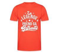 Spreadshirt La Légende Prend Sa Retraite Expression Humoristique Cadeau Retraite T Shirt Sport Homme, 3XL, Grenadine