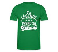 Spreadshirt La Légende Prend Sa Retraite Expression Humoristique Cadeau Retraite T Shirt Sport Homme, M, Vert