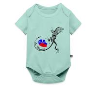 Spreadshirt La Réunion Lézard 974 Cadeau Réunionnais Île Tropicale Body Manches Courtes Bébé Bio, 80 (9-12 mois), menthe
