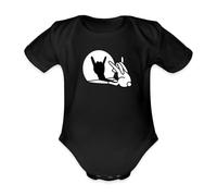 Spreadshirt Lapin Ombre Rock Musique Hard Rock Fan Metal Drôle Humour Body Bébé Bio Manches Courtes, 74 (6-9 mois), noir