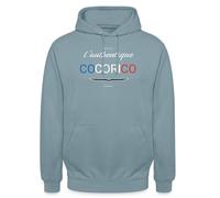 Spreadshirt L'Authentique Cocorico Cadeau Vintage Patriote Sweat À Capuche Unisexe, S, Bleu fumée