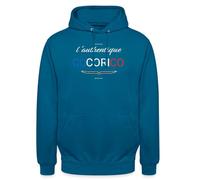 Spreadshirt L'Authentique Cocorico Cadeau Vintage Patriote Sweat À Capuche Unisexe, XXL, Bleu Profond
