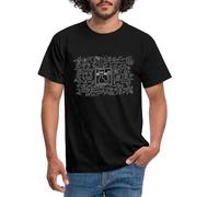 Spreadshirt Le Chat De Schroedinger - Cadeau pour Les Physiciens, Nerds Ou Geeks - Humour Science Quantique T-Shirt Homme, XL, Noir