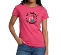 Spreadshirt Le Gang des Connasses Meilleures Copines T Shirt Femme, L, Rose azalée