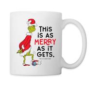 Spreadshirt Le Grinch Aussi Joyeux Que Possible Noël Mug Blanc, taille unique, blanc