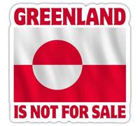 Spreadshirt Le Groenland N'est Pas A Vendre Soutien Au Groenland Autocollant Sticker, 10 x 10 cm, blanc mat