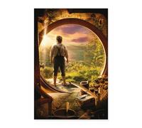 Spreadshirt Le Hobbit Bilbon Sacquet À Bag End Dans La Comté Poster 60x90 cm, taille unique, blanc