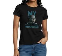 Spreadshirt Le Hobbit Dessin Amusant De Gollum Mon Précieux T Shirt Femme, S, Noir