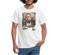 Spreadshirt Le Parrain Film De Mafia Don Corleone Merch T Shirt Homme, XXL, Blanc