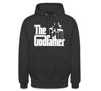 Spreadshirt Le Parrain Film De Mafia The Godfather Logo Merch Sweat À Capuche Unisexe, M, Charbon