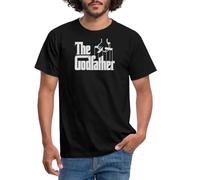 Spreadshirt Le Parrain Film De Mafia The Godfather Logo Merch T Shirt Homme, M, Noir
