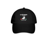 Spreadshirt Le Pétanque m'appelle Cadeau Humour Boule Casquette Classique, Taille Unique, Noir/Noir