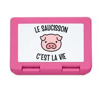 Spreadshirt Le Saucisson C'est La Vie Idée Cadeau Saucisson Lunch Box, taille unique, rose