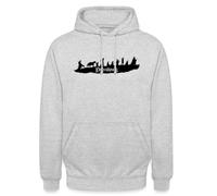 Spreadshirt Le Seigneur des Anneaux La Communeaute De l'anneau Sweat À Capuche Unisexe, 4XL, Gris Clair chiné