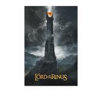 Spreadshirt Le Seigneur Des Anneaux La Tour Sombre De Sauron Poster 40x60 cm, taille unique, blanc