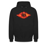 Spreadshirt Le Seigneur des Anneaux Le Grand Oeil De Sauron Sweat À Capuche Unisexe, 4XL, Noir