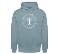 Spreadshirt Le Seigneur des Anneaux Sweat À Capuche Unisexe l'arbre Blanc du Gondor Pull Lord of The Rings, L, Bleu fumée