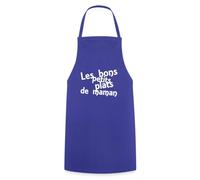 Spreadshirt Les Bons Petits Plats De Maman Tablier Cuisine, taille unique, bleu royal