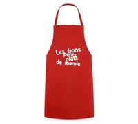 Spreadshirt Les Bons Petits Plats De Mamie Tablier Cuisine, taille unique, rouge