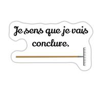 Spreadshirt Les Bronzés Font Du Ski Jean Claude Dusse Je Vais Conclure Citation Humour Autocollant Sticker, 10 x 10 cm, blanc mat