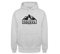 Spreadshirt Les Bronzés Font du Ski Notre Dame de la Touffe Humour Montagne Ski Sweat À Capuche Unisexe, L, Gris Clair chiné