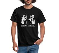 Spreadshirt Les Cons Ça Ose Tout Citation Lino Ventura T-Shirt Homme, XXL, Noir