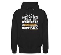 Spreadshirt Les Meilleurs Deviennent Carpistes - Cadeau Pêche À La Carpe pour Pêcheur Sweat À Capuche Unisexe, XL, Noir