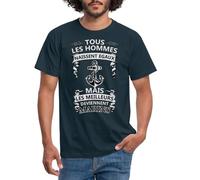 Spreadshirt Les Meilleurs Deviennent Marins T-Shirt Homme, L, Marine