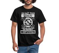 Spreadshirt Les Meilleurs Deviennent Mécaniciens T-Shirt Homme, XL, Noir