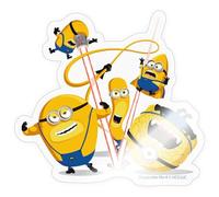 Spreadshirt Les Minions 5 Mega Minions Autocollant Sticker, 10 x 10 cm, brillant transparent