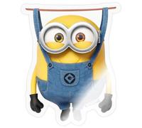 Spreadshirt Les Minions Bob À La Corde À Linge Autocollant Sticker, 10 x 10 cm, brillant transparent