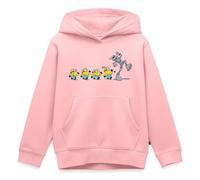 Spreadshirt Les Minions en Rang avec Robot Sweat À Capuche Enfant Premium, 122/128 (6 Ans), Rose
