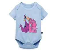 Spreadshirt Les Pierrafeu Dino Tout Aboyer Rien Mordre Body Manches Courtes Bébé Bio, 92 (1,5-2 ans), bleu clair