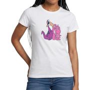 Spreadshirt Les Pierrafeu Dino Tout Aboyer Rien Mordre T Shirt Femme, S, Blanc
