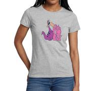 Spreadshirt Les Pierrafeu Dino Tout Aboyer Rien Mordre T Shirt Femme, S, Gris chiné
