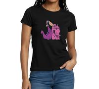 Spreadshirt Les Pierrafeu Dino Tout Aboyer Rien Mordre T Shirt Femme, XXL, Noir