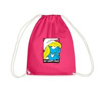 Spreadshirt Les Schtroumpfs La Schtroumpfette My Happy Face Sac À Dos Cordon, Taille Unique, Fuchsia