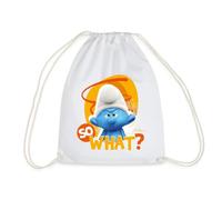 Spreadshirt Les Schtroumpfs Le Schtroumpf Colérique So What Sac À Dos Cordon, Taille Unique, Blanc