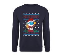 Spreadshirt Les Schtroumpfs Papa Schtroumpf Let It Smurf Sweat-Shirt Unisexe, S, Marine