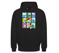 Spreadshirt Les Schtroumpfs Personnages Cadeau Smurfs Sweat À Capuche Unisexe, M, Noir