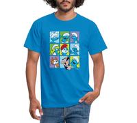 Spreadshirt Les Schtroumpfs Personnages Cadeau Smurfs T-Shirt Homme, M, Bleu Royal