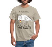 Spreadshirt Les Shadoks Logique Pourquoi Faire Simple T Shirt Homme, L, Beige Sable