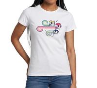 Spreadshirt Les Supers Nanas Powerpuff Girls Vintage Série T Shirt Femme, XL, Blanc